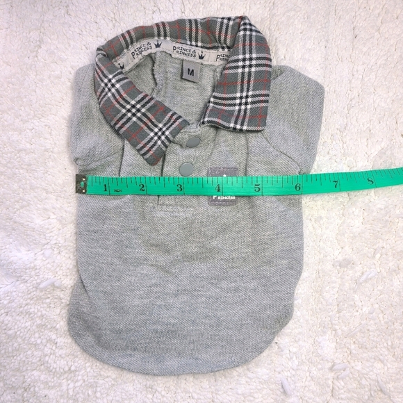 Dog Gray Polo Shirt with Checkered Collar - Picture 5 of 6
